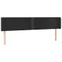 Headboard with LED black synthetic leather 163x16x78/88 cm by , Headboards and footboards - Ref: Foro24-3123192, Price: 70,35...