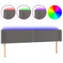 Kopfteil mit LED-grauem Kunstleder 183x16x78/88 cm von , Kopf- und Fußteile - Ref: Foro24-3123202, Preis: 72,98 €, Rabatt: %