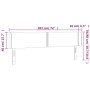 Dunkelgrünes Samtkopfteil mit LED 183x16x78/88 cm von , Kopf- und Fußteile - Ref: Foro24-3123159, Preis: 66,79 €, Rabatt: %