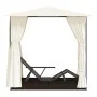 Double lounger with brown synthetic rattan curtains by vidaXL, Outdoor beds - Ref: Foro24-42890, Price: 356,97 €, Discount: %