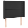 Kopfteil mit LED, schwarzem Kunstleder, 93 x 16 x 118/128 cm von , Kopf- und Fußteile - Ref: Foro24-3123986, Preis: 67,87 €, ...
