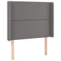 Headboard with LED gray synthetic leather 93x16x118/128cm by , Headboards and footboards - Ref: Foro24-3123990, Price: 75,94 ...