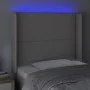 Headboard with LED gray synthetic leather 93x16x118/128cm by , Headboards and footboards - Ref: Foro24-3123990, Price: 75,94 ...