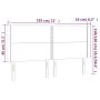 Kopfteil mit LED, weißem Kunstleder, 183 x 16 x 118/128 cm von , Kopf- und Fußteile - Ref: Foro24-3124011, Preis: 151,55 €, R...