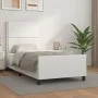 Estructura de cama con cabecero cuero sintético blanco 90x190cm de , Camas y somieres - Ref: Foro24-3125483, Precio: 154,59 €...