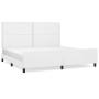 Estructura de cama cabecero cuero sintético blanco 200x200 cm de , Camas y somieres - Ref: Foro24-3125531, Precio: 226,72 €