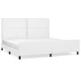 White synthetic leather headboard bed frame 200x200 cm by , Beds and slatted bases - Ref: Foro24-3125531, Price: 224,01 €, Di...