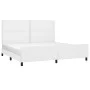 White synthetic leather headboard bed frame 200x200 cm by , Beds and slatted bases - Ref: Foro24-3125531, Price: 224,01 €, Di...
