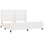 Bettgestell mit Kopfteil aus weißem Kunstleder, 200 x 200 cm von , Betten und Lattenroste - Ref: Foro24-3125531, Preis: 226,6...