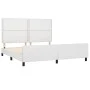 White synthetic leather headboard bed frame 180x200 cm by , Beds and slatted bases - Ref: Foro24-3125525, Price: 262,01 €, Di...