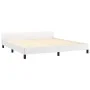 White synthetic leather headboard bed frame 180x200 cm by , Beds and slatted bases - Ref: Foro24-3125525, Price: 262,01 €, Di...