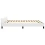 White synthetic leather headboard bed frame 180x200 cm by , Beds and slatted bases - Ref: Foro24-3125525, Price: 262,01 €, Di...