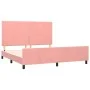 Estructura de cama con cabecero de terciopelo rosa 180x200 cm de , Camas y somieres - Ref: Foro24-3125713, Precio: 202,65 €, ...
