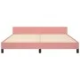 Pink velvet bed frame with headboard 180x200 cm by , Beds and slatted bases - Ref: Foro24-3125713, Price: 202,07 €, Discount: %