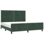 Dunkelgrüner Samtbettrahmen mit Kopfteil 180x200 cm von , Betten und Lattenroste - Ref: Foro24-3125711, Preis: 245,92 €, Raba...