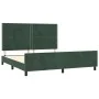 Dunkelgrüner Samtbettrahmen mit Kopfteil 180x200 cm von , Betten und Lattenroste - Ref: Foro24-3125711, Preis: 245,92 €, Raba...