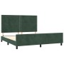 Dunkelgrüner Samtbettrahmen mit Kopfteil 180x200 cm von , Betten und Lattenroste - Ref: Foro24-3125711, Preis: 227,48 €, Raba...