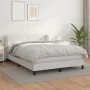 Cama box spring con colchón cuero sintético blanco 140x190 cm de , Camas y somieres - Ref: Foro24-3127188, Precio: 486,66 €, ...