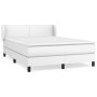 Box spring bed with white synthetic leather mattress 140x190 cm by , Beds and slatted bases - Ref: Foro24-3127188, Price: 473...