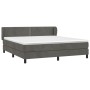 Cama box spring con colchón terciopelo gris oscuro 180x200 cm de , Camas y somieres - Ref: Foro24-3127446, Precio: 518,98 €, ...