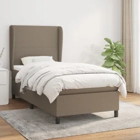 Box spring bed with taupe gray fabric mattress 80x200 cm by , Beds and slatted bases - Ref: Foro24-3127761, Price: 380,86 €, ...