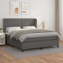 Boxspringbett mit grauer Kunstledermatratze 180x200 cm von , Betten und Lattenroste - Ref: Foro24-3128989, Preis: 627,26 €, R...