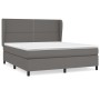 Boxspringbett mit grauer Kunstledermatratze 180x200 cm von , Betten und Lattenroste - Ref: Foro24-3128989, Preis: 627,26 €, R...