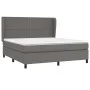 Box spring bed with gray synthetic leather mattress 180x200 cm by , Beds and slatted bases - Ref: Foro24-3128989, Price: 616,...