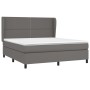 Boxspringbett mit grauer Kunstledermatratze 180x200 cm von , Betten und Lattenroste - Ref: Foro24-3128989, Preis: 627,26 €, R...