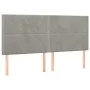 Box spring bed with light gray velvet mattress 200x200 cm by , Beds and slatted bases - Ref: Foro24-3129171, Price: 654,16 €,...