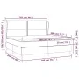 Box spring bed with light gray velvet mattress 200x200 cm by , Beds and slatted bases - Ref: Foro24-3129171, Price: 654,16 €,...