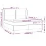 Box spring bed with light gray velvet mattress 180x200 cm by , Beds and slatted bases - Ref: Foro24-3129165, Price: 565,22 €,...