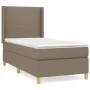 Box spring bed with taupe gray fabric mattress 80x200 cm by , Beds and slatted bases - Ref: Foro24-3131789, Price: 362,53 €, ...