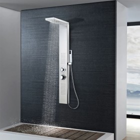 Sistema de panel de ducha acero inoxidable cuadrado