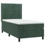 Box spring bed with dark green velvet mattress 100x200 cm by , Beds and slatted bases - Ref: Foro24-3132606, Price: 369,62 €,...