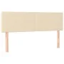 Box spring bed with mattress and LED cream fabric 140x190 cm by , Beds and slatted bases - Ref: Foro24-3132994, Price: 406,31...