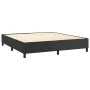 Box spring bed with mattress and LED black synthetic leather 180x200 cm by , Beds and slatted bases - Ref: Foro24-3135897, Pr...