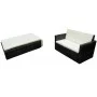 Garden furniture set, 2 pieces, with black synthetic rattan cushions. by vidaXL, Garden sets - Ref: Foro24-42734, Price: 265,...