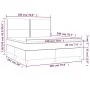 Box spring bed with mattress and LED black synthetic leather 180x200 cm by , Beds and slatted bases - Ref: Foro24-3135897, Pr...