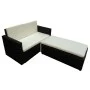 Garden furniture set, 2 pieces, with black synthetic rattan cushions. by vidaXL, Garden sets - Ref: Foro24-42734, Price: 265,...