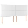 Box spring bed with mattress and LED white synthetic leather 200x200 cm by , Beds and slatted bases - Ref: Foro24-3135904, Pr...