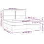 Boxspringbett mit Matratze und LED-weißem Kunstleder 200x200 cm von , Betten und Lattenroste - Ref: Foro24-3135904, Preis: 70...