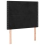 Cama box spring colchón y LED terciopelo negro 100x200 cm de , Camas y somieres - Ref: Foro24-3136049, Precio: 320,77 €, Desc...