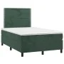 Box spring bed with mattress and LED dark green velvet 120x200cm by , Beds and slatted bases - Ref: Foro24-3136056, Price: 44...