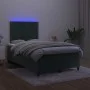 Box spring bed with mattress and LED dark green velvet 120x200cm by , Beds and slatted bases - Ref: Foro24-3136056, Price: 44...