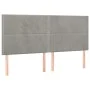 Box spring bed with mattress and LED light gray velvet 180x200 cm by , Beds and slatted bases - Ref: Foro24-3136077, Price: 5...