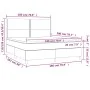 Box spring bed with mattress and LED light gray velvet 180x200 cm by , Beds and slatted bases - Ref: Foro24-3136077, Price: 5...