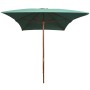 Sonnenschirm mit grünem Holzmast 200x300 cm von vidaXL, Sonnenschirme - Ref: Foro24-42959, Preis: 229,45 €, Rabatt: %