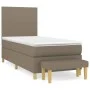 Box spring bed with taupe gray fabric mattress 80x200 cm by , Beds and slatted bases - Ref: Foro24-3136953, Price: 387,94 €, ...