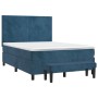 Boxspringbett mit dunkelblauer Samtmatratze 140x190 cm von , Betten und Lattenroste - Ref: Foro24-3137723, Preis: 510,84 €, R...
